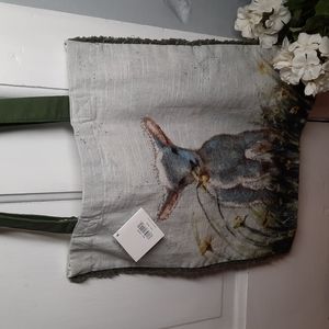 Primitives by Kathy cloth tote Sheep Lamb Spring Flowers